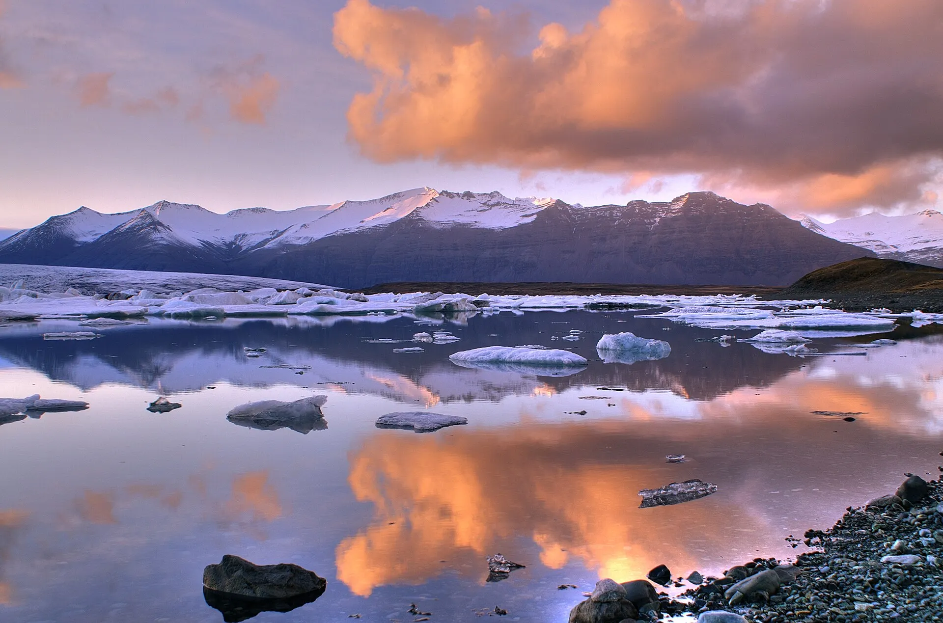 Jokulsarlon, Island — jezero