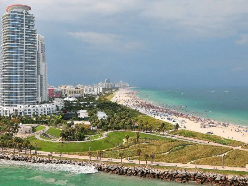Plaža South Beach u Majamiju iz vazduha